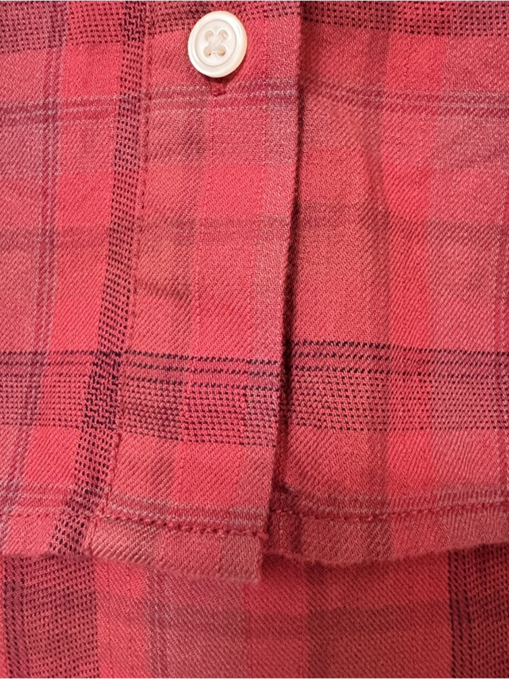 MINT Madewell Plaid Oversized Ex-Boyfriend Shirt - Red - Sz L - Picture 9 of 13